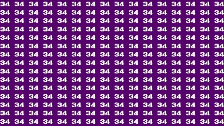 Optical Illusion Visual Test: If you have Sharp Eyes Find the Number 84 in 20 Secs