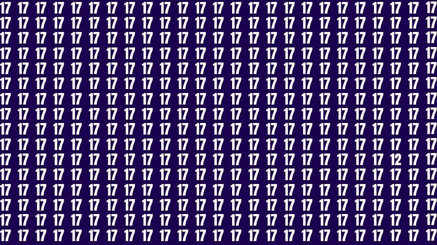 Optical Illusion Brain Challenge: If you have Sharp Eyes Find the Number 12 among 17 in 15 Secs