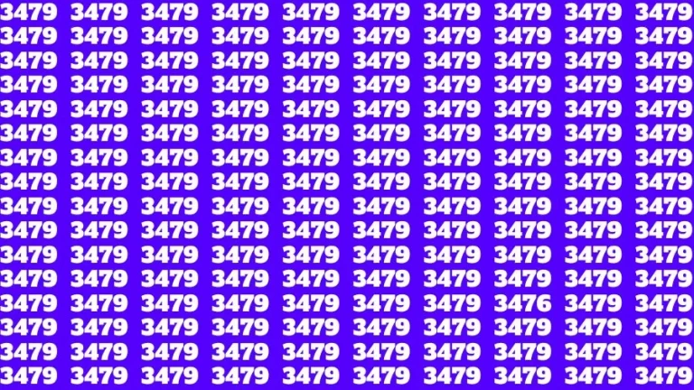 Optical Illusion Brain Challenge: If you have 50/50 Vision Find the number 3476 in 18 Secs