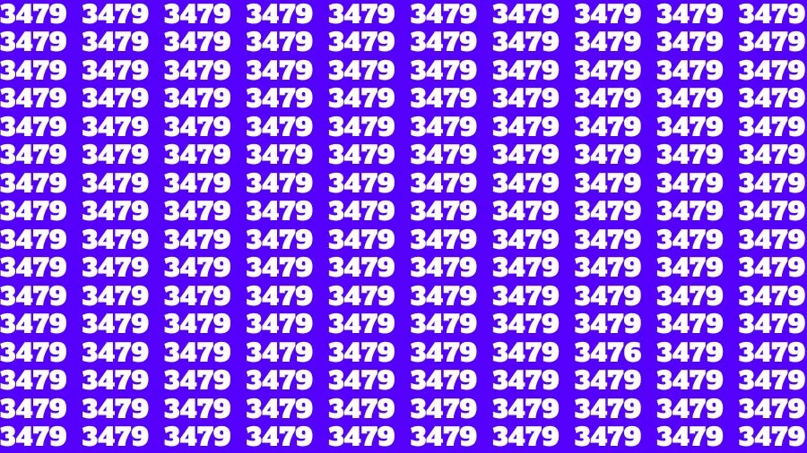 Optical Illusion Brain Challenge: If you have 50/50 Vision Find the number 3476 in 18 Secs