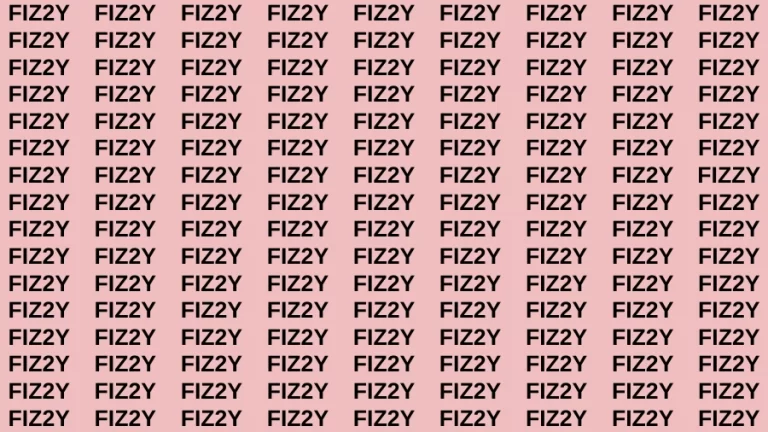 Observation Find it Out: If you have Eagle Eyes Find the word Fizzy in 15 Secs