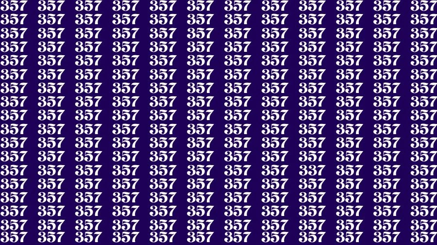 Optical Illusion Eye Test: If you have Sharp Eyes Find the number 337 in 10 Secs