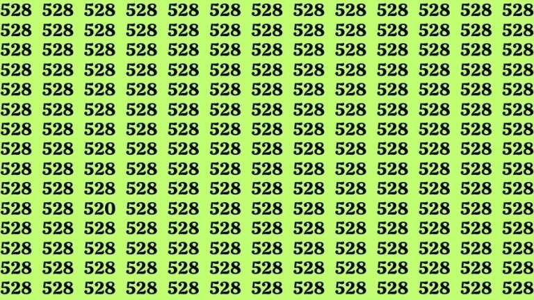 Optical Illusion Visual Test: If you have Eagle Eyes Find the Number 520 among 528 in 14 Secs