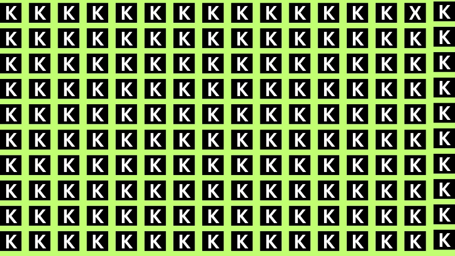 Test Visual Acuity: If you have Eagle Eyes Find the Letter X among K in 12 Secs