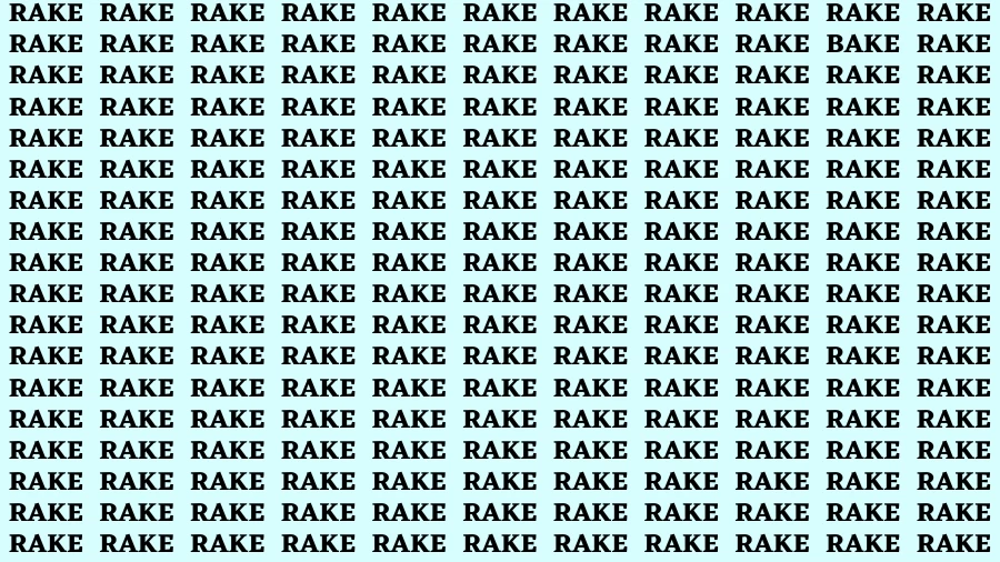 Brain Teaser: If you have Eagle Eyes Find the Word Bake in 12 Secs