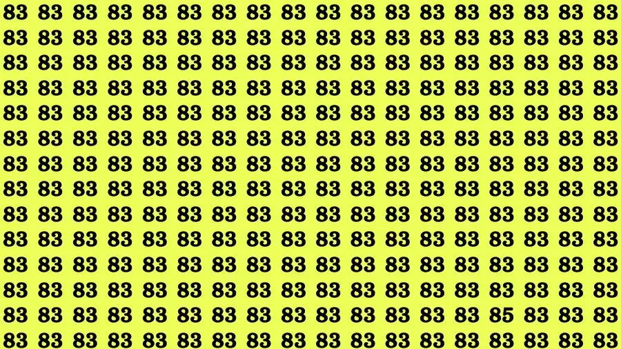 Genius Optical Illusion: You Need to Be Eagle Eyed to Spot Hidden Number 85 among 83 in Less than 10 Seconds