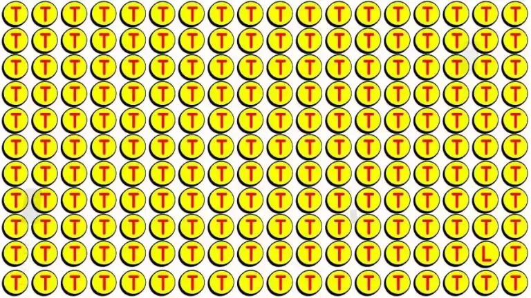 If you have Extra Sharp Eyes Find the Letter L among T in 10 Secs