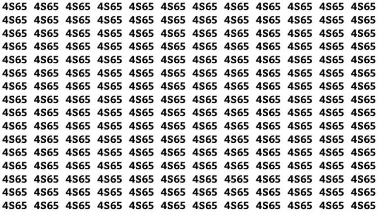 Mind-bending Optical Illusion Challenge You to Find the Number 4565 in 10 Secs