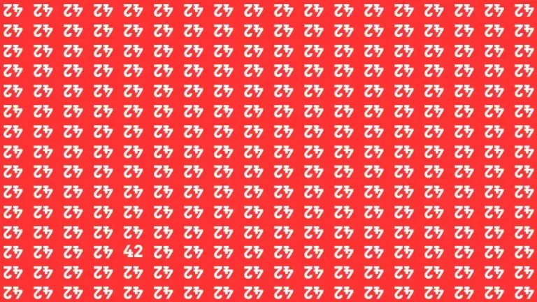 Observation Visual Test: If you have Sharp Eyes Find the Number 42 in 13 Secs