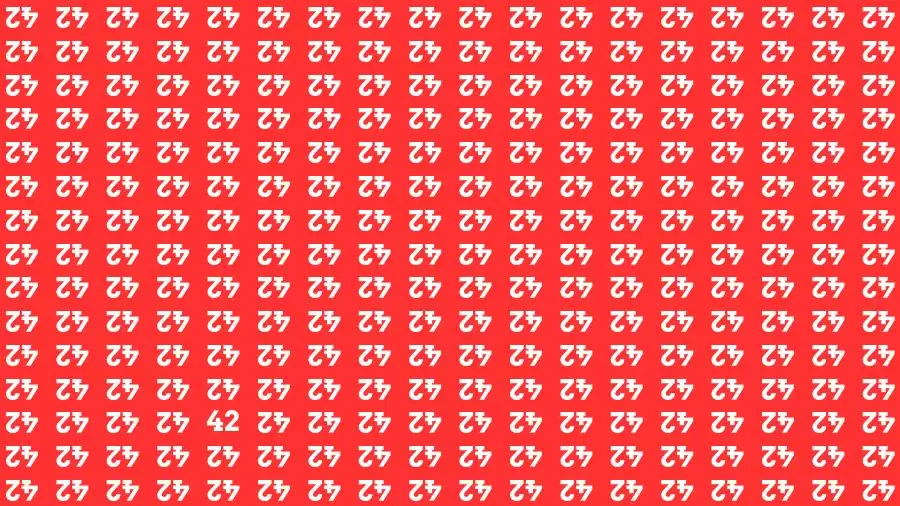 Observation Visual Test: If you have Sharp Eyes Find the Number 42 in 13 Secs