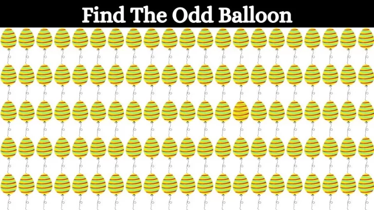 Optical Illusion Brain Challenge: Can you find the Odd Balloon in 12 Seconds?