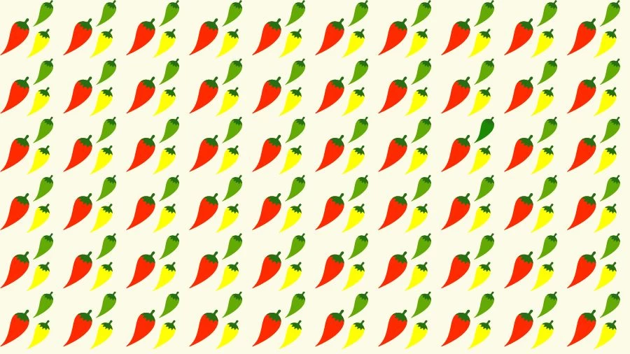 Optical Illusion Brain Challenge: Can you find the Odd Chilli in 12 Seconds?