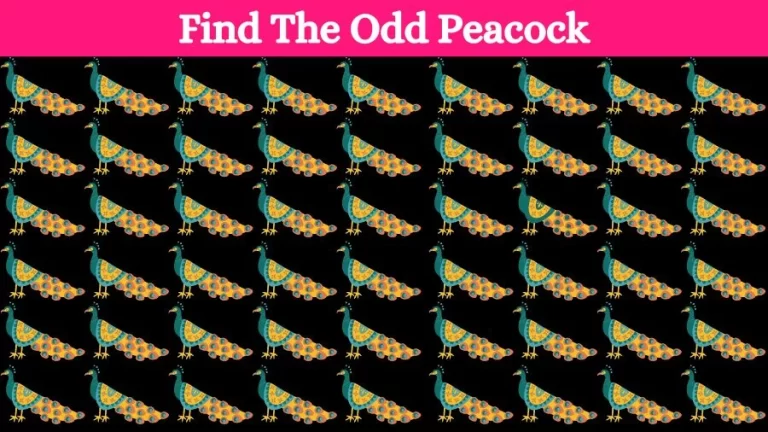 Optical Illusion Brain Challenge: Can you find the Odd Peacock in 12 Seconds?