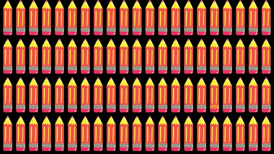 Optical Illusion Brain Challenge: Can you find the Odd Pencil in 12 Seconds?