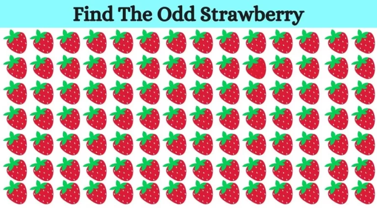 Optical Illusion Brain Challenge: Can you find the Odd Strawberry in 12 Seconds?