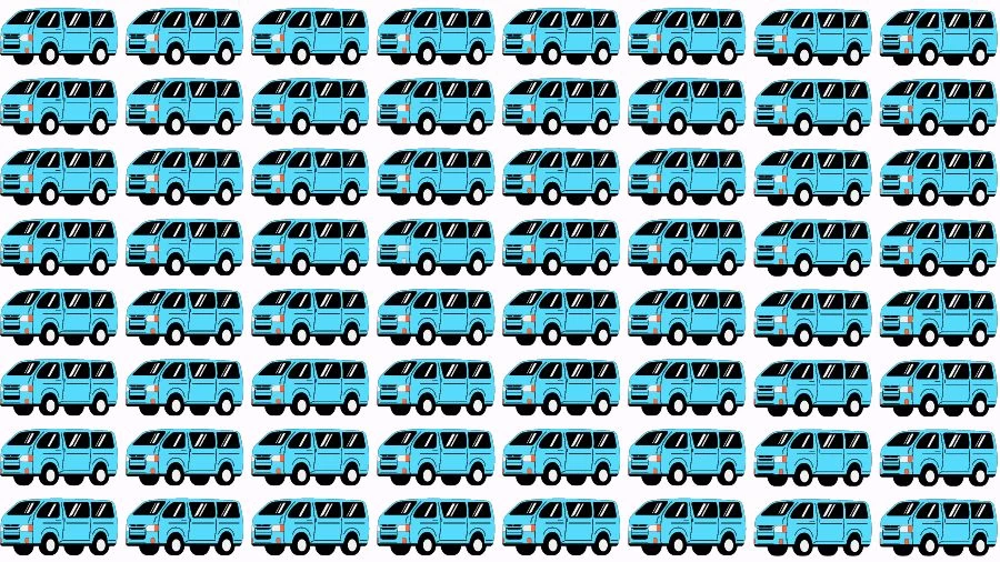 Optical Illusion Brain Challenge: Can you find the Odd Van in 12 Seconds?