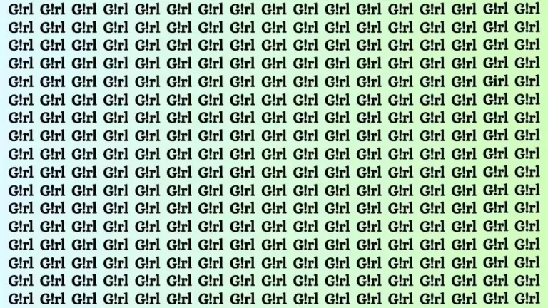 Optical Illusion Brain Challenge: Only 5% People Can Find the Word Girl in Less than 10 Secs