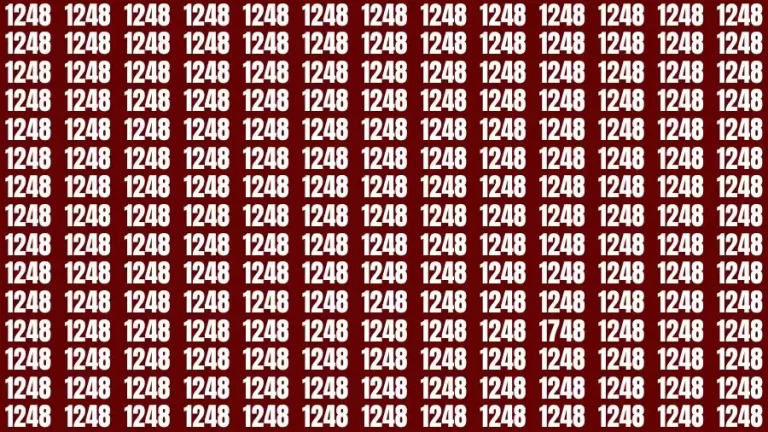 Optical Illusion Brain Challenge: Only Detective Brains Can Spot the Number 1748 among 1248 in 15 Secs