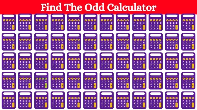 Optical Illusion Eye Test: Can you find the Odd Calculator in 20 Seconds?