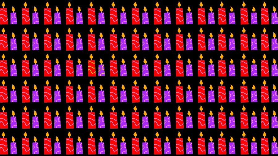 Optical Illusion Eye Test: Can you find the Odd Candle in 20 Seconds?