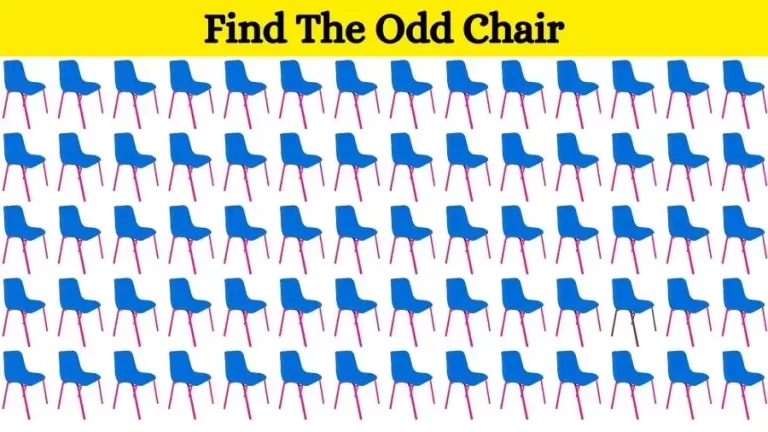 Optical Illusion Eye Test: Can you find the Odd Chair in 20 Seconds?