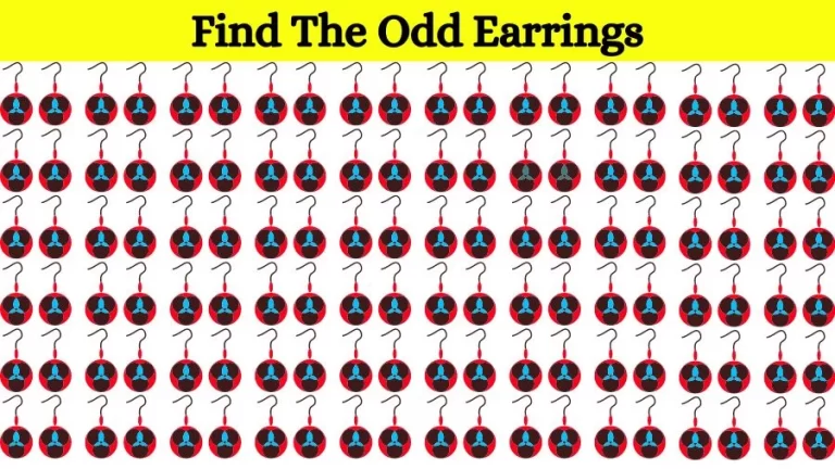 Optical Illusion Eye Test: Can you find the Odd Earrings in 20 Seconds?