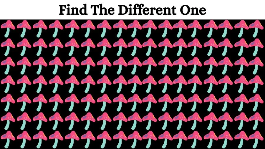 Optical Illusion Eye Test: Can you find the Odd Mushroom in 20 Seconds?