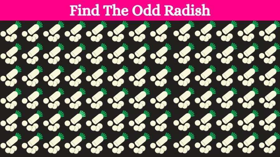 Optical Illusion Eye Test: Can you find the Odd Radish in 20 Seconds?