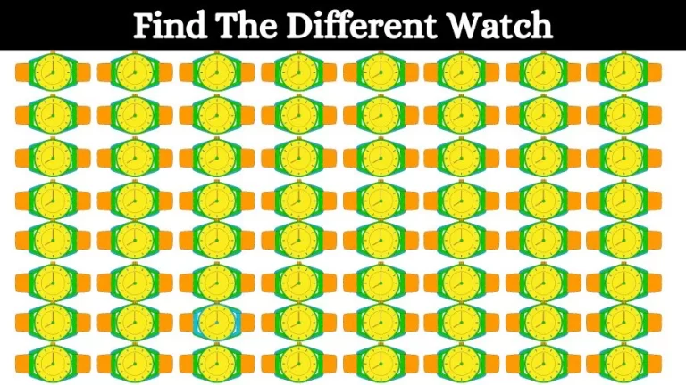 Optical Illusion Eye Test: Can you find the Odd Watch in 20 Seconds?