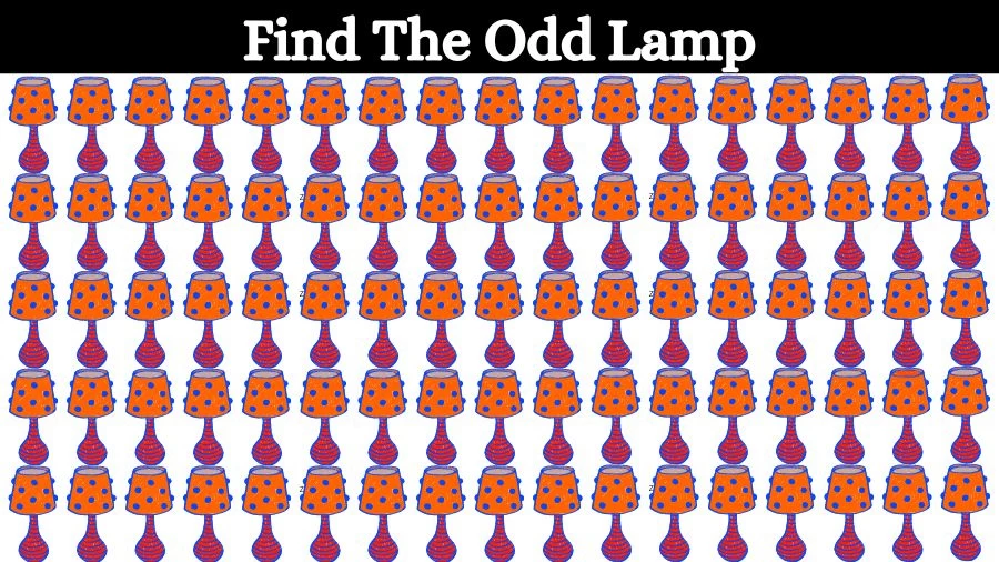 Optical Illusion Eye Test: Try to find the Odd Lamp in this Image