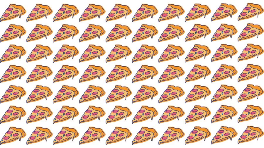 Optical Illusion Eye Test: Try to find the Odd Pizza in this Image