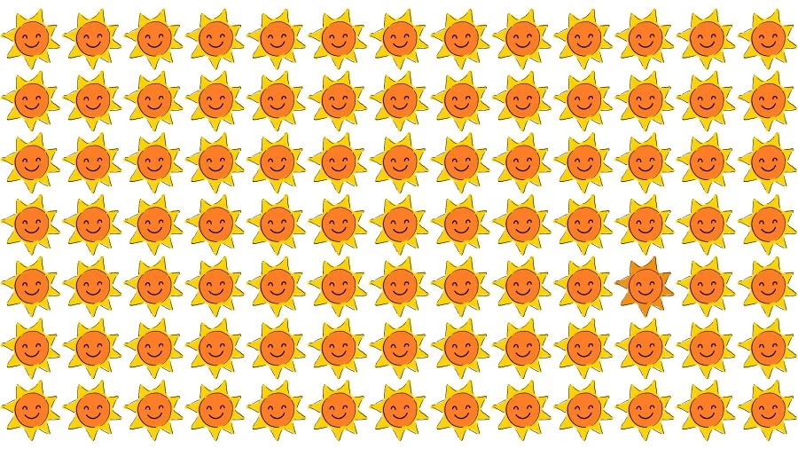 Optical Illusion Eye Test: Try to find the Odd Sun in this Image