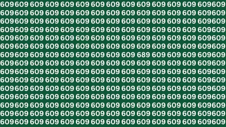 Optical Illusion: If you have Hawk Eyes Find the number 689 in 13 Secs