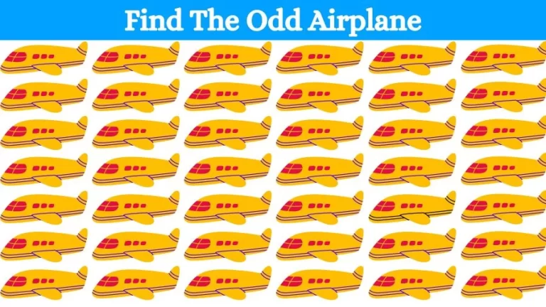 Optical Illusion: Try to find the Odd Airplane in this Image