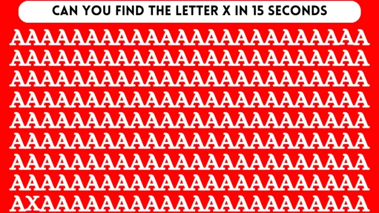 Test Visual Acuity: If you have 4K Vision Find the Letter X in 15 Secs