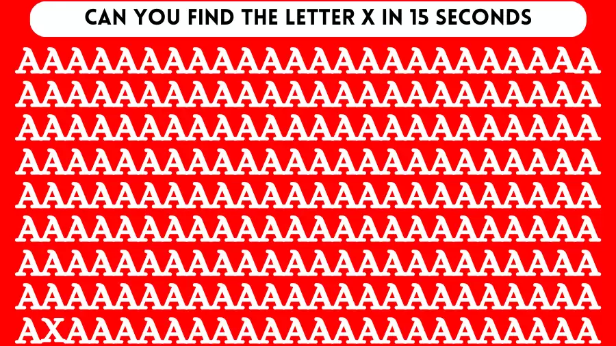 Test Visual Acuity: If you have 4K Vision Find the Letter X in 15 Secs