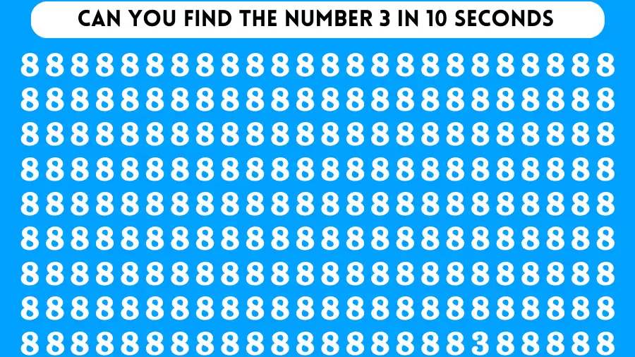 Test Visual Acuity: You Have Eyes of Eagle Spot the Hidden Number 3 in 10 Seconds