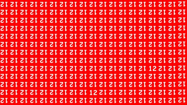 Thinking Test: Can you Spot the Hidden Number 12 in 12 Secs