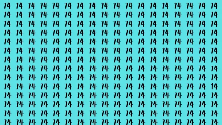 Thinking Test: Can you Spot the Hidden Number 14 in 14 Secs