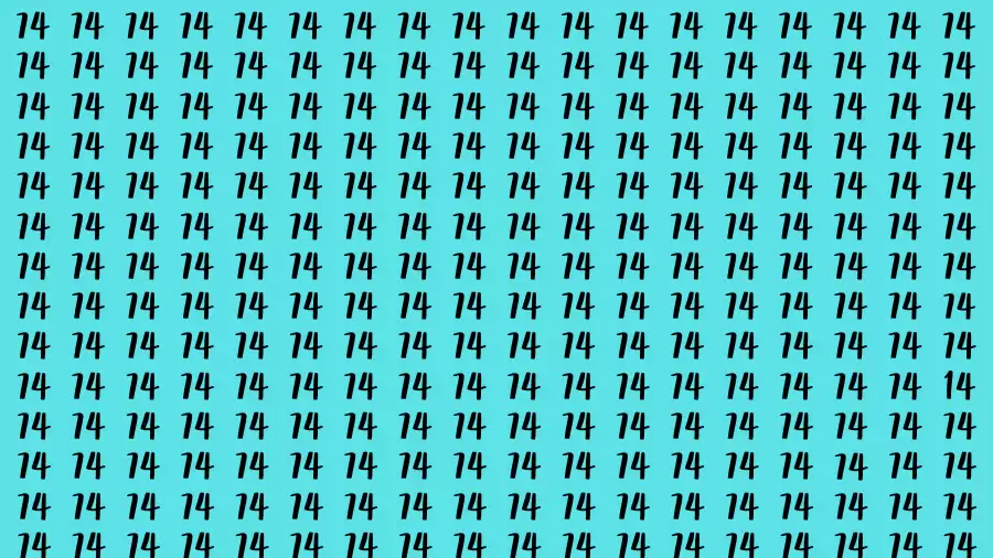 Thinking Test: Can you Spot the Hidden Number 14 in 14 Secs