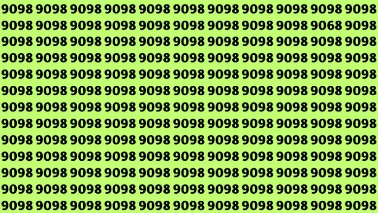 Thinking Test: Can you Spot the Hidden Number 9068 in 12 Secs