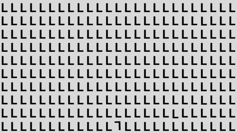 Visual Test: If you have Hawk Eyes Find the Inverted L in 15 Secs