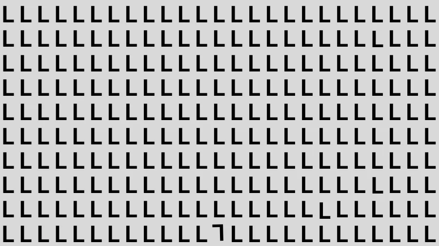 Visual Test: If you have Hawk Eyes Find the Inverted L in 15 Secs