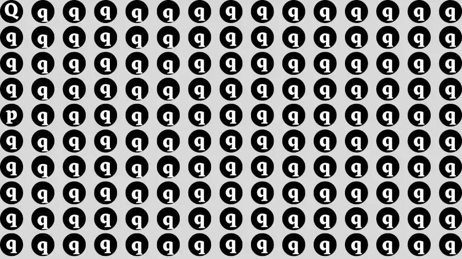 Visual Test: If you have Sharp Eyes Find the Letter P among Q in 10 Secs