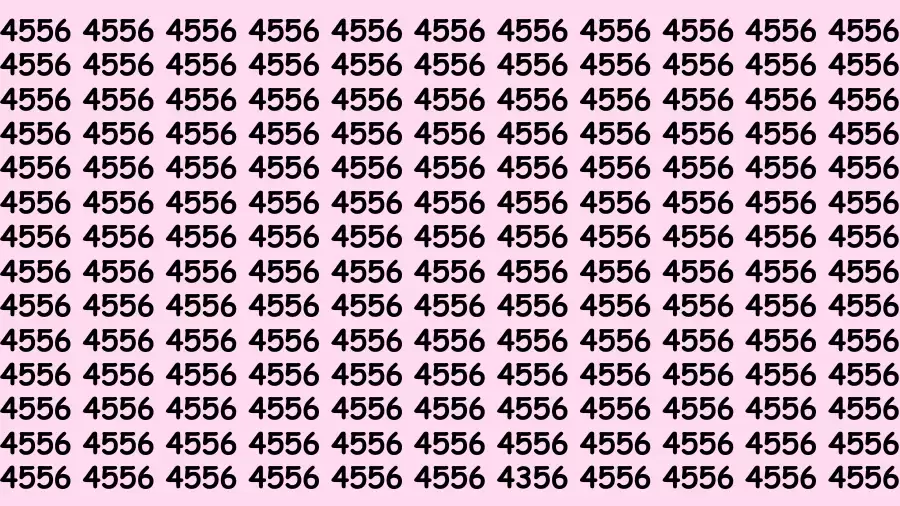 You Have 20/20 Vision if You Can Find the Number 4356 in 12 Secs