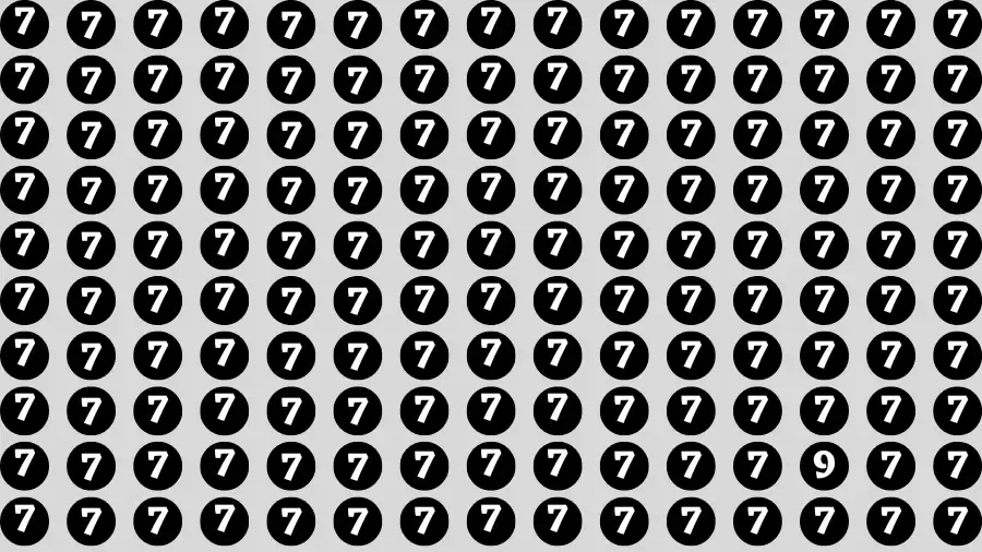 Test Visual Acuity: If you have Eagle Eyes Find the Number 9 among 7 in 12 Secs