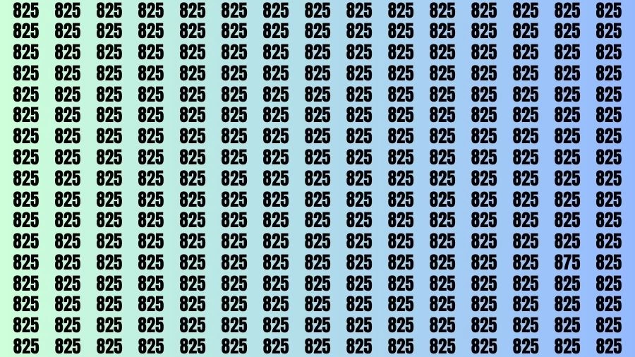 Optical Illusion Eye Test: If you have Sharp Eyes Find the number 875 in 10 Secs