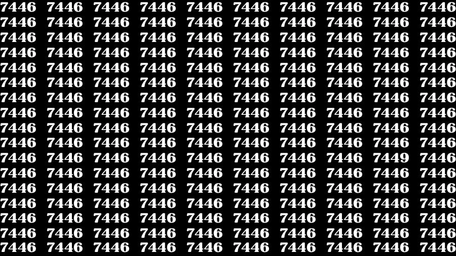 Optical Illusion Brain Challenge: If you have Hawk Eyes Find the Number 7449 among 7446 in 15 Secs