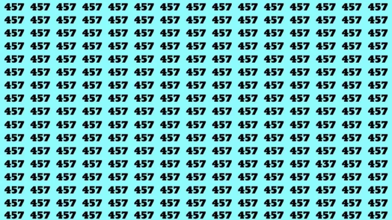 Optical Illusion Eye Test: If you have Eagle Eyes Find the Number 437 in 18 Secs