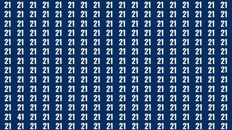 Observation Find it Out: If you have Sharp Eyes Find the number 41 in 20 Secs